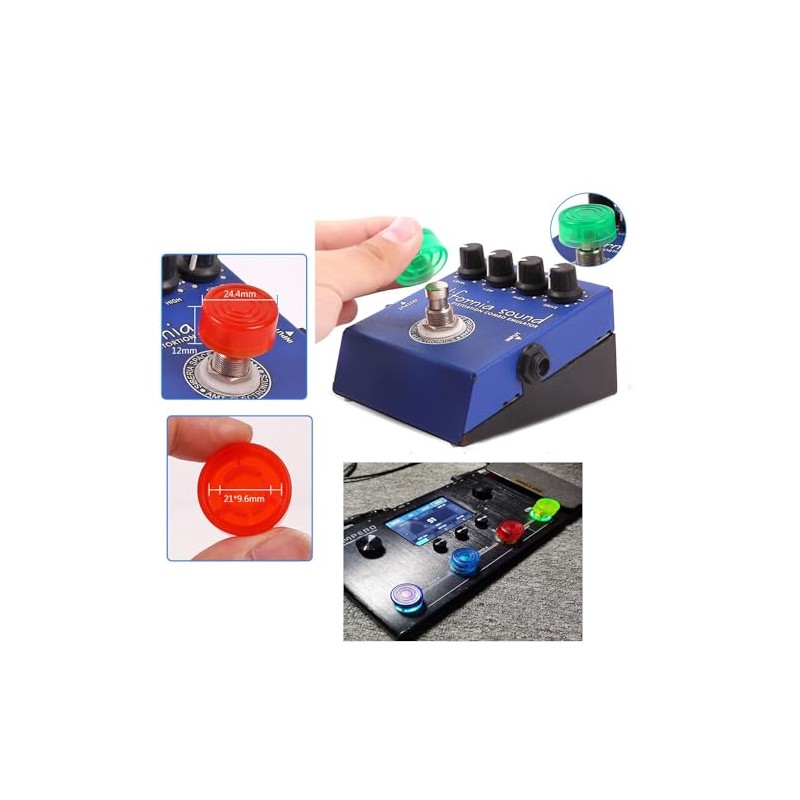 Jiayouy Guitar Effect Pedal Footswitch Toppers Foot Nail Cap Protection