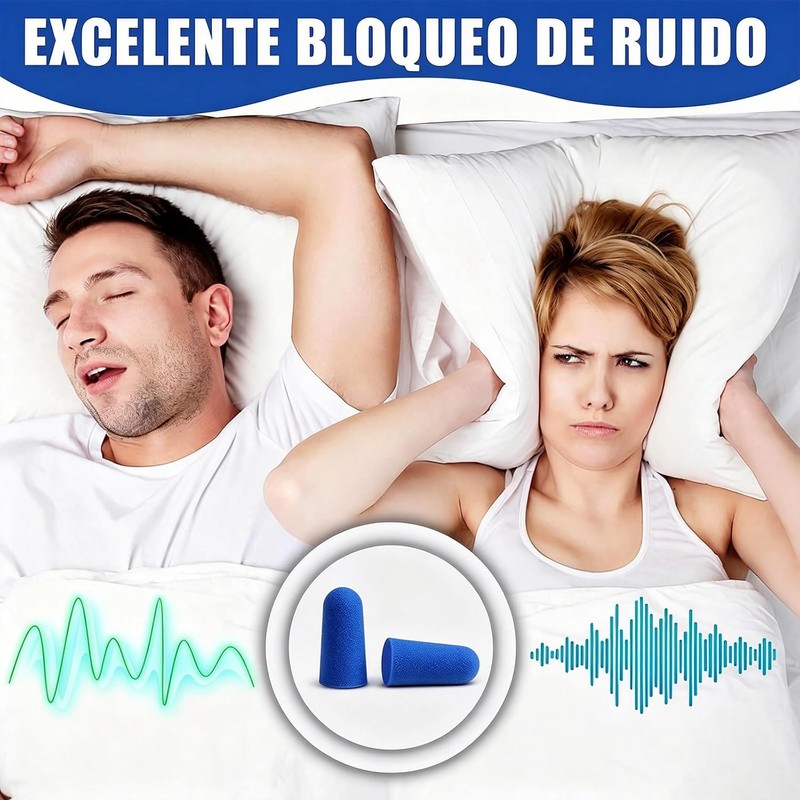 120 Pares Tapones Oídos Ruido Dormir, Tapones de Espuma Suaves