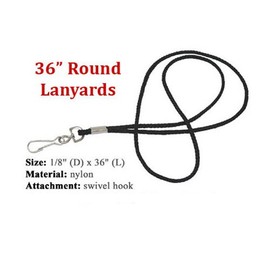 36" Round Lanyards with Swivel Hook (100/bx)