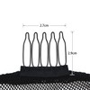 YTBYT 3 Pcs Black Round Ponytail Net Elastic Drawstring Hair