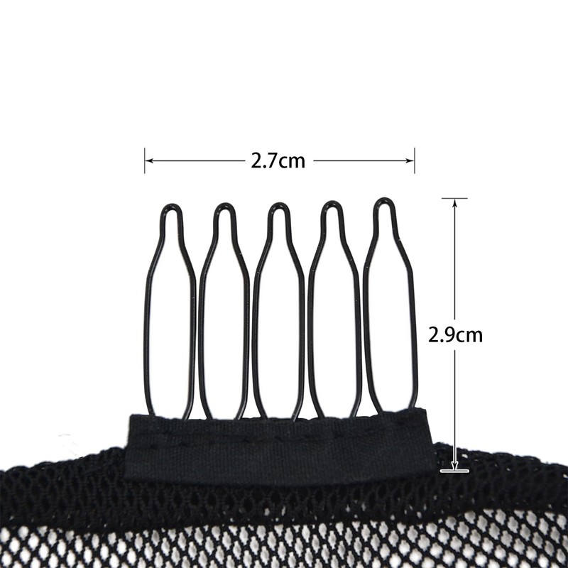 YTBYT 3 Pcs Black Round Ponytail Net Elastic Drawstring Hair