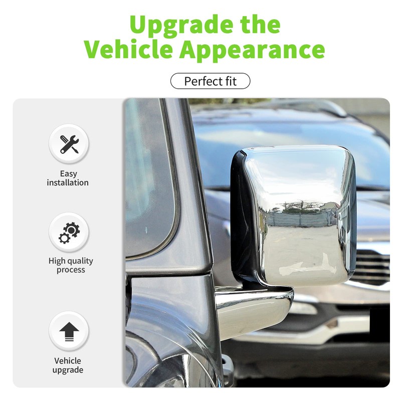 SQQP Side Mirror Cover, Rearview Mirrors Decoration Trim Kit Fit