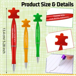 Moinchore 36 Pcs Employee Appreciation Pens Puzzle Jigsaw Thank You Pens Bulk Thank You for Being Amazing Inspirational Ballpoint Team Building Gifts for Appreciating Nurse Volunteer Office Staff