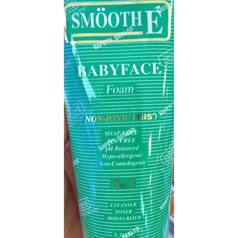 Smooth-E Smooth E Babyface Foam Non-ionic Facial Cleanser 4.0 Fl