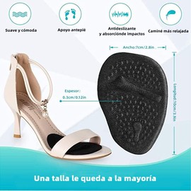 Almohadillas de Talón y Metatarsianas Adheribles para Zapatos Plantillas para Zapatos Tacones Protector Mujer y Hombre, Relleno Zapatos Grandes Cojines de Talón, Antideslizante (12 PCS)