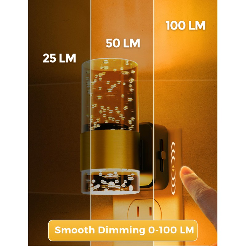 L LOHAS LED Night Lights Plug into Wall, Amber Night