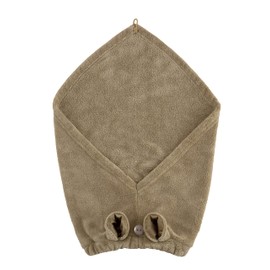 CB Japan Carari Zooey Hair Turban, Facial Cleansing, Pool, Bath, Microfiber w/ 3x Absorption Power, Satin Bear, Head Circumference 17.3 - 26.8 in (44 - 68 cm), Quick Absorption Fiber Gaps, Quick Dry