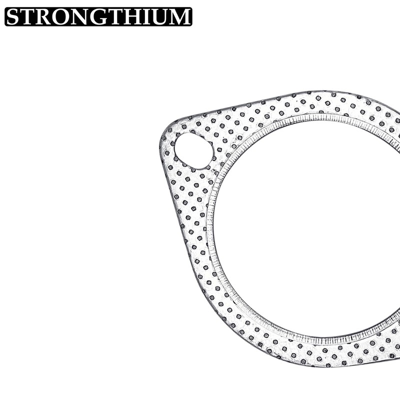 Strongthium 2 Pcs 3 Inch Exhaust Gasket 3-Bolt 77mm Muffler