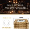 MAONAME 12" Gold Charger Plates Set of 12, Mirror Charger
