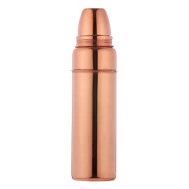 ANCIENTIMPEX Ancient Impex Traveller's Pure Copper Water Bottle with Cup for Ayurvedic Health Benefits - 900 Ml