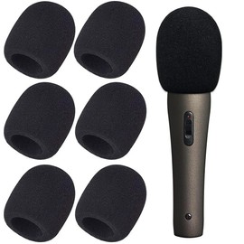 XBFOCNH Pack of 6 Microphone Wind Protection, Dustproof and Antibacterial Mic Foam Cover, Hand Microphone Wind Protection with Good Elasticity Contractility, Pop Protection Microphone for KTV, Outdoor