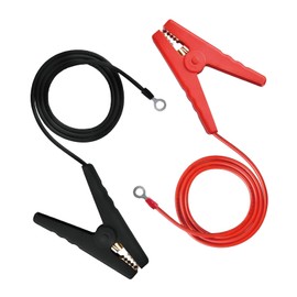 Electric Fence Jumper Leads Cable with Crocodile Clip, Ground Rod with Jumper Leads & Clips, Easy Installation for Solar Fence Charger, Energizer, Livestock & Garden Use