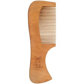 'Cute Bunny With Eggs' Wooden Comb (HA00048041)