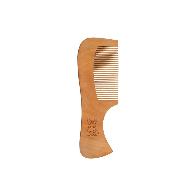 'Cute Bunny With Eggs' Wooden Comb (HA00048041)