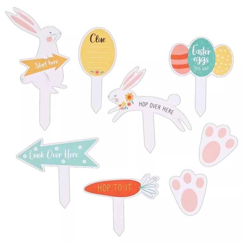 Something Different Vibrant Easter Egg Hunt Cardboard Signs Kit-Perfect for