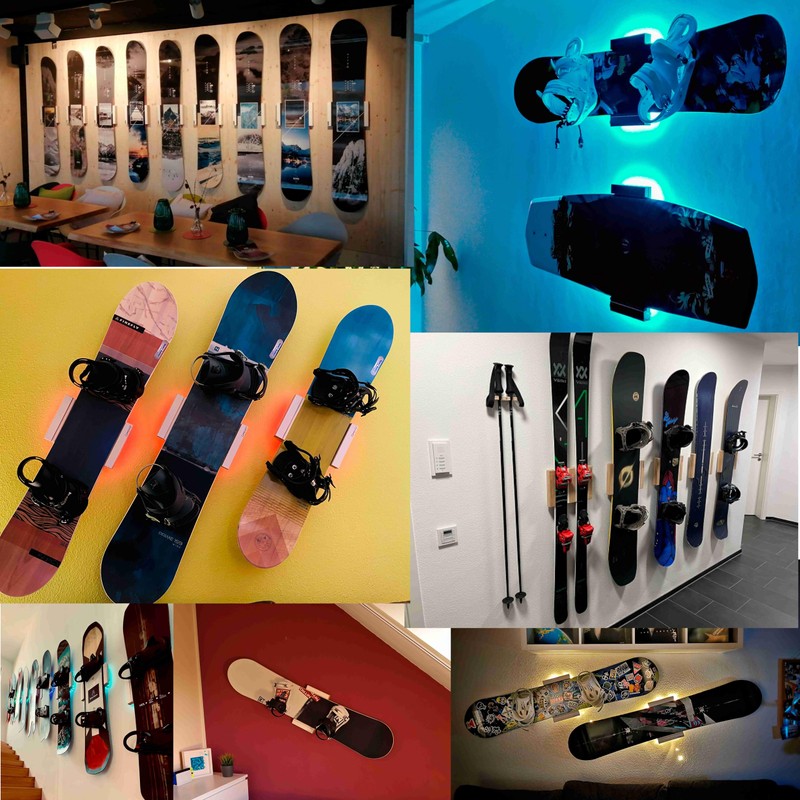 Clipboart® Standard Wall Mount - Black - Bracket - Snowboard