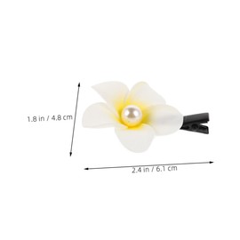 SAFIGLE 10pcs Plumeria Hair Clips Tropical Flower Barrettes for Beach Parties Weddings and Vacations Hair Accessories for Women