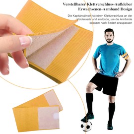 Pack of 4 Captain's Armband Children's Football Captain's Armband Adjustable Captain's Armband Men's Elastic Player's Armband Football Captain Bracelet for Children Junior Adult Sports M (Adult)