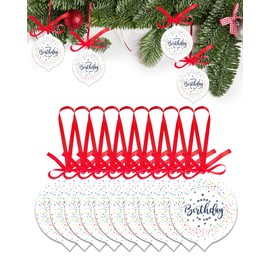 Birthday Ornaments for TreeHappy Birthday Christmas Tree Hanging Ornaments Colorful Ornaments Decorations for Birthday Party Decorations Holiday Wedding Party Decor Gifts 3 Inch