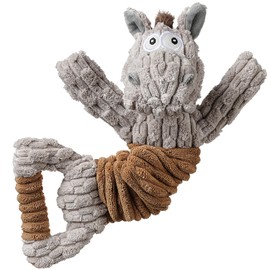 Sedioso Tug of War Dog Toy, Cute Squeaky Dog Toy, Interactive Plush Dog Toy for Puppies, Small, Medium, Large Dogs (Tug of War Series, Donkey)