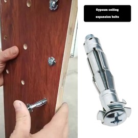 The Lord of the Tools 20pcs M6 x 52mm Expansion Bolts Hollow Expansion Screw Galvanized Carbon Steel Expansion Screw Cavity Bolt for Dry Walls Hollow Bricks Plaster Ceramic Tiles