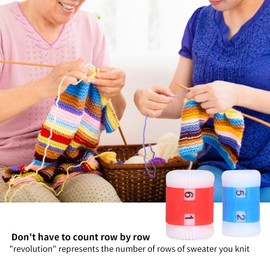 Plastic Knitting Counter Reusable Knitting Crochet Stitch Markers Row Counter Sewing Accessories 1 Large and 1 Small