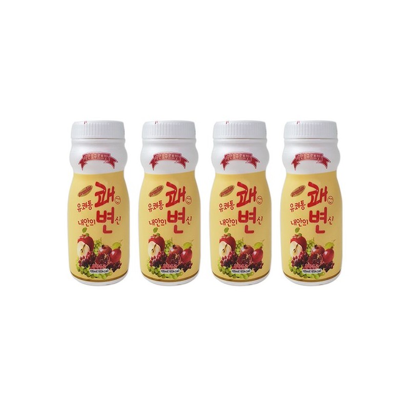 프리미엄 유쾌통쾌 내안의 변신 100ml 4개/식이섬유 쾌변 장건강 요구르트맛 Premium