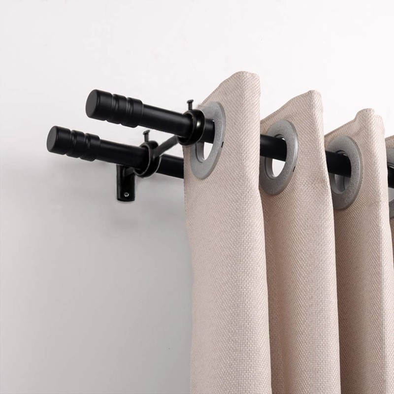 Goowin Curtain Rod Bracket, 3pcs Adjustable Curtain Rod Holder, Double