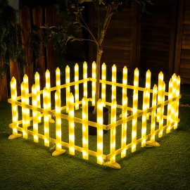 Waterproof Outdoor Solar & Plug Garden Fence Decorative Lighting for Christmas Tree and Courtyard DecorationEmitting Color: Multicolor, Lamp Power(W): Transformer 31V, Model Number: Flat version
