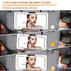 Car Sun Visor Vanity Mirror,Rechargeable Car Makeup Mirror with 3