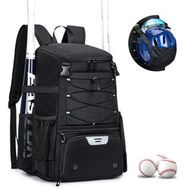 KAVIGOR Baseball Bag for Youth and Adult, Softball Backpack 40L Large Capacity, Bat Backpack with Shoes Compartment and Hidden Helmet Holder