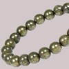 Pyrite Zibu Coin with 8mm Beaded Bracelet Crystal Healing Gemstone