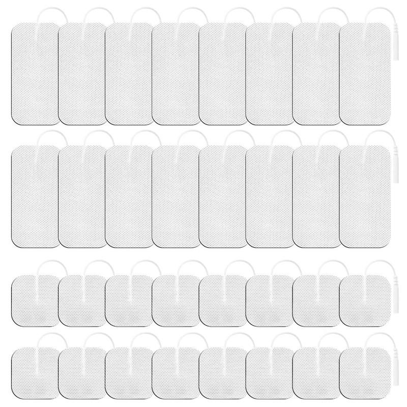 LYINIE TENS Unit Pads 32Pcs, 3rd Gen Reusable Latex-Free Replacement