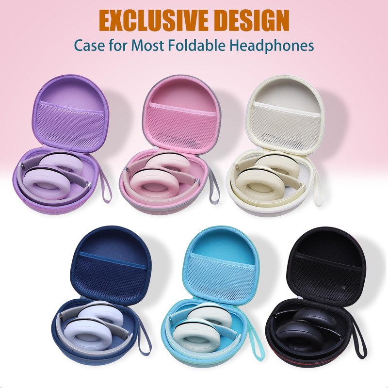 Funda para auriculares Beats/JBL/TOZO/BERIBES/Picun/KVIDIO inalámbricos con cancelación de ruido, morado