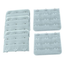 Allegra K 5 Pcs 3 x 3 Hook Eye Tape Extension Bra Strap Extender Hook Gray for Lady Gray