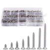 M3 Self-Tapping Screws, 400pcs Stainless Steel Phillips Flat Head Srews