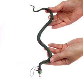 SEWACC Realistic Fake Snake 12pcs Realistic Plastic Snakes Fake Snakes Snake Model Garden Props Joke Prank Simulated Animal Snake Decoration (Random Color) Halloween Realistic Snake