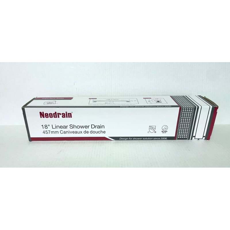 Neodrain NEW Neodrain 18" Linear 304 Stainless Steel Shower Floor