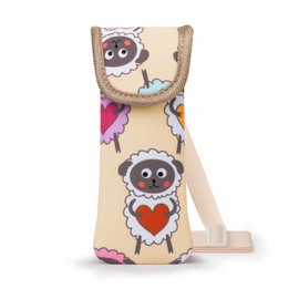 Kids Glasses Case, Soft Eyeglass Case for Kids Various Pattern Cute Sunglasses Pouch Crossbody Bag for Children Girls Boys