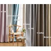 Linen Blackout Curtains for Bedroom, Aqua Blue, 40 inches Wide,