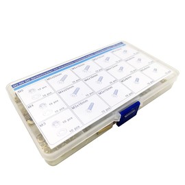 Huzstar M3 M4 M5 Phillips Brass Countersunk Head Machine Screws Nuts Washers Assortment, Copper