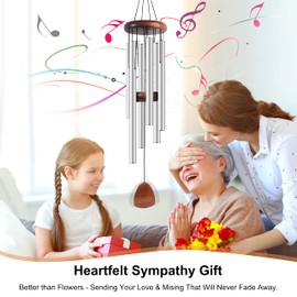 Large Aluminium Classic Wind Chimes 37 Inches to Create a Zen Atmosphere Suitable for Outdoor, Garden, Patio Decoration with Wind Catcher as A Gift for Unisex(Silver)