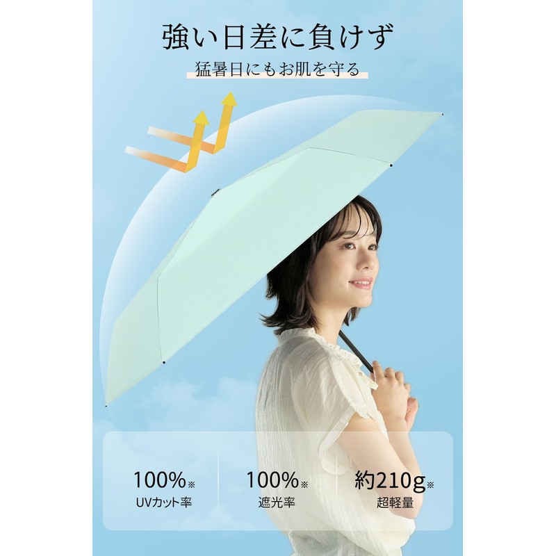 Parasol, Ultra Lightweight, 100% UV Protection, Full Shade, Heat Insulation,