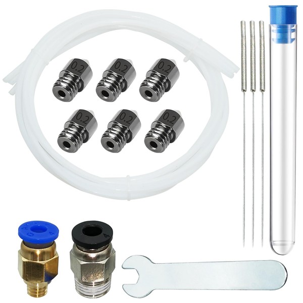 Nozzle kit, CESFONJER MK8 nozzle made of hardened steel, 0.2