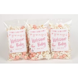 Welcome Baby Girl! Baby Shower Popcorn Bags (20 Pack)
