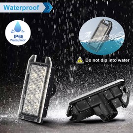 MbuyDIY LED License Plate Light Lamp Assembly Compatible with 2014-2021 Grand Cherokee WK 6000K White, Pack of 2