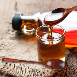 Pack of 2 Wooden Honey Spoons, Wooden Spoons, Honey Teaspoon, 22.5 cm Small Soup Spoon, Wooden Cooking Spoon for Cooking Baking, Cooking Spoon, Long Handle Tablespoon, for Coffee, Tea, Honey, Jam