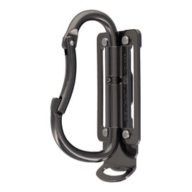 Sankyo Corporation DBLTACT DT-THM-811G Movable Carabiner Tool Holder, Curved Gate, Steel, Gun Metal