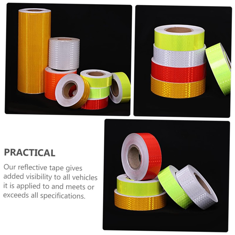 ULTECHNOVO Safety Indicator Neon Fluorescent Reflective Tape Waterproof Security Tape