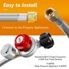 NUPICK 12FT 0-30 PSI Adjustable High Pressure Propane Regulator with